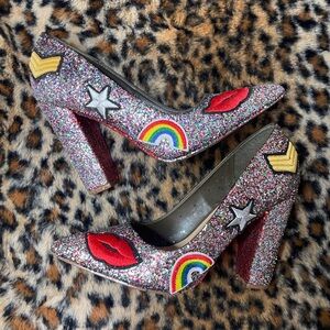 Charlotte Russe Multicolor Glitter Heels